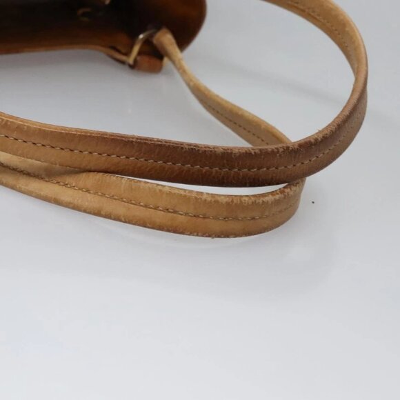 PRADA Hand Bag Canvas Beige Gold Auth EC435 - Picture 8 of 16